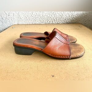 Hush Puppies La Palma Sandals Leather Slip On Slides - Womens Size‎ 10